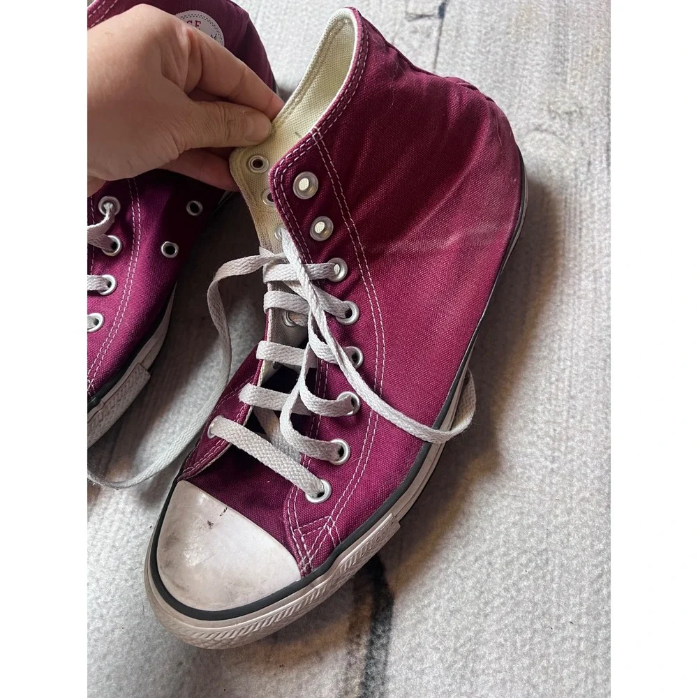 Converse Chuck Taylor All Star High Top Mens‎ 9 Womens 11 Maroon Retro Skater - Picture 3 of 8